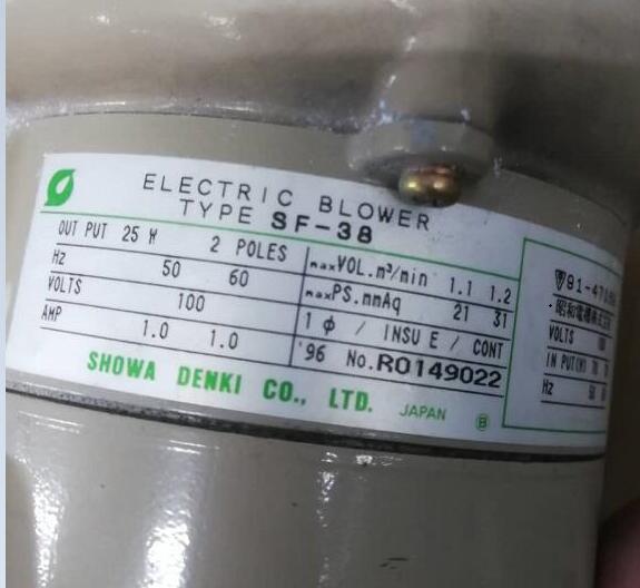 日本昭和风机型号SF-38-L3A3单相电压100V