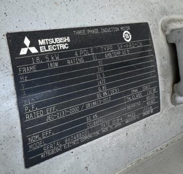 三菱三相异步电动机 型号：SF-PRO-18.5kW-4P-...
