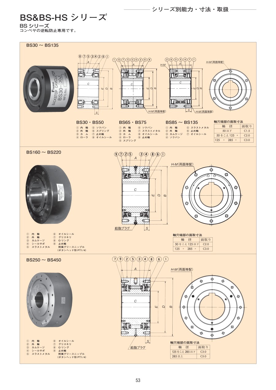 TSUBAKI椿本凸轮离合器 型号：BS160-160E可提...