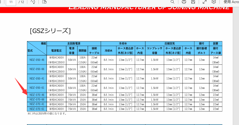 电元社点焊机 型号:NDZ-070-41ESA-G-E，我司...